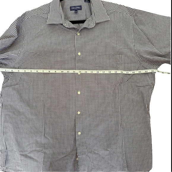 SEAN JOHN purple check long sleeve button front shirt men's XL 17 1/2 Office - Picture 7 of 8